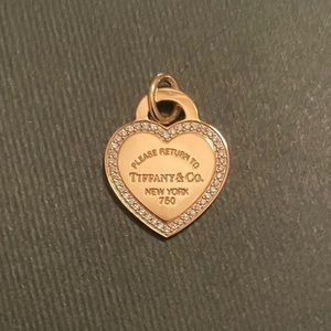 Tiffany Rose Gold Heart w/ Diamonds